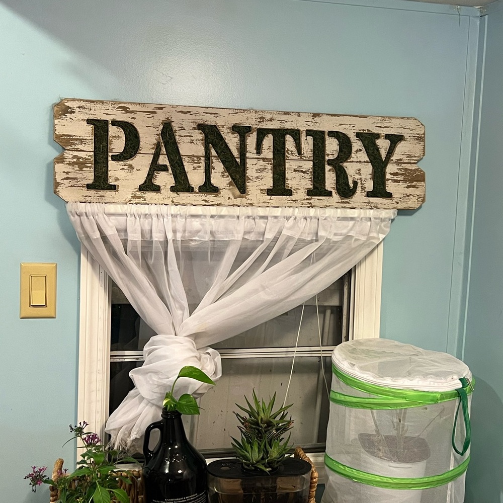 Rustic White Pantry Sign